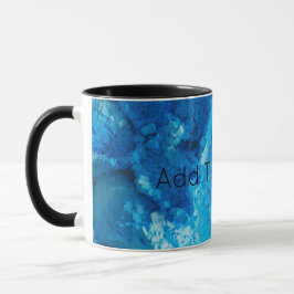 Abstrakte Kunst in Blau und Weiß Tasse