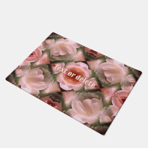 Abstrakte Kunst in der Rosenblüte Personalisiert Fußmatte