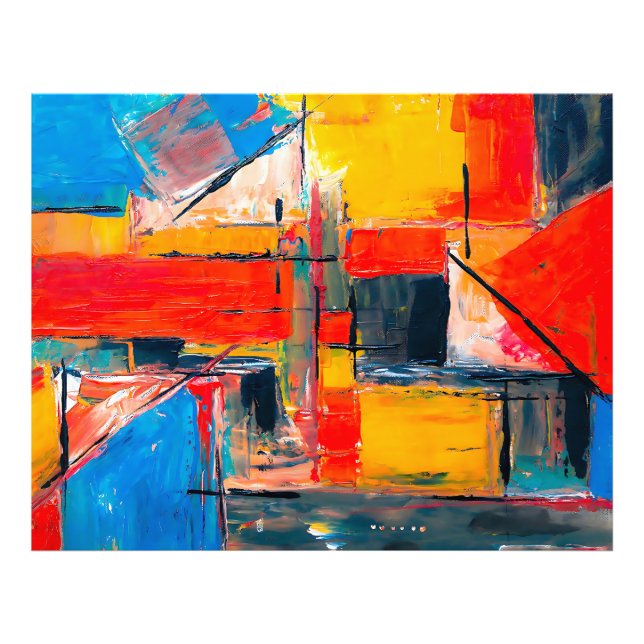 Abstrakte Kunst in der Stadt Fotodruck (Vorne)