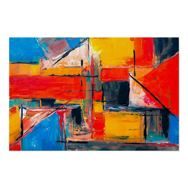 Abstrakte Kunst in der Stadt Poster (Vorderseite)