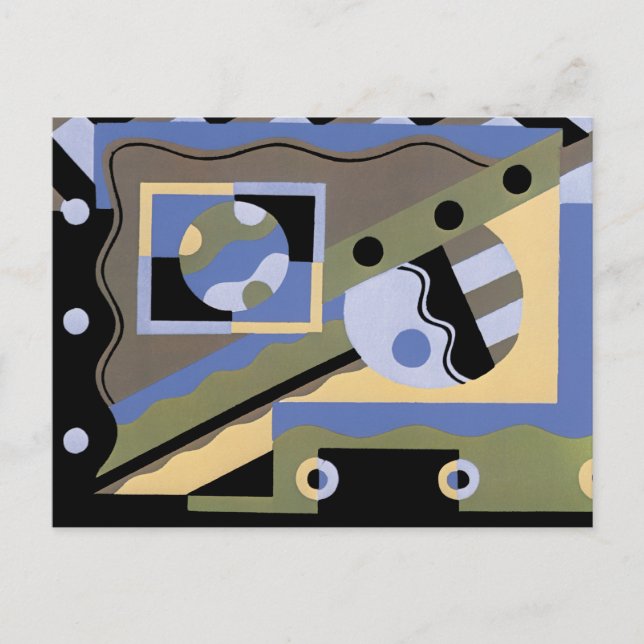Abstrakte Kunst in Geometrien Postkarte (Vorderseite)