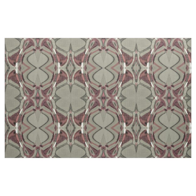 Abstrakte Kunst in Grau und Rot Stoff (Fat Quarter (45,7 x 55,9 cm))