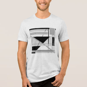 Abstrakte Kunst in leicht und mittelgrau Tri-Blend Shirt