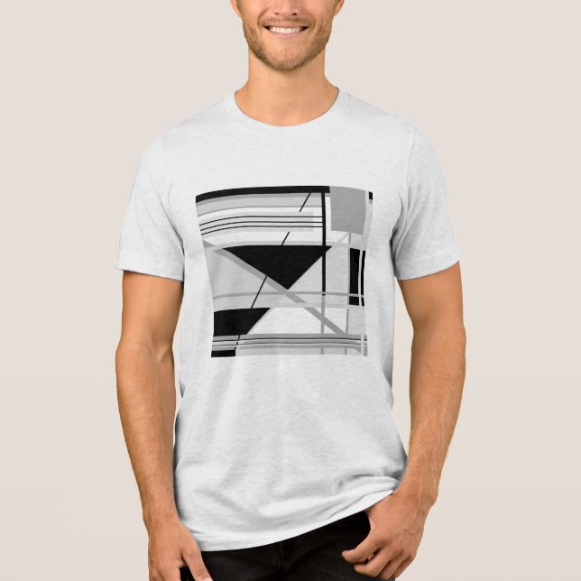 Abstrakte  Kunst in leicht und mittelgrau Tri-Blend Shirt (Vorderseite)