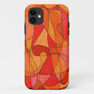 Abstrakte Kunst in Orangen und Rot-Handy-Fall Case-Mate iPhone Hülle