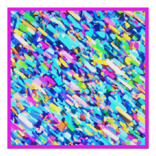 Abstrakte Kunst in Regenbogenform Poster