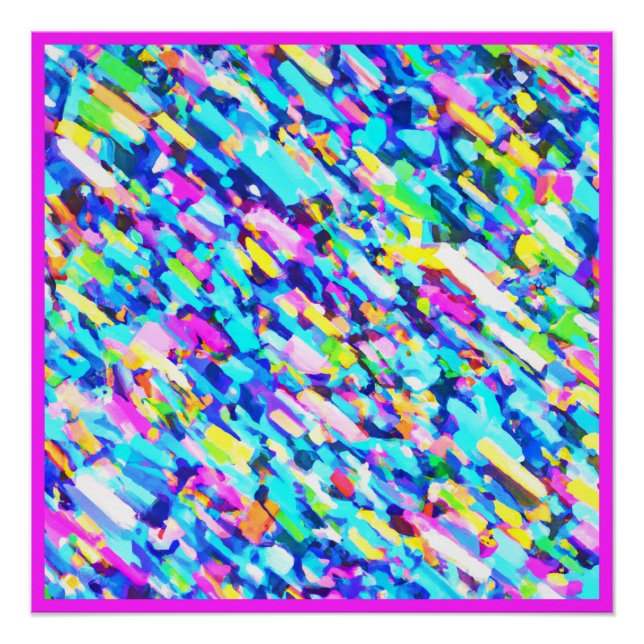 Abstrakte Kunst in Regenbogenform Poster (Vorderseite)