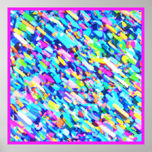 Abstrakte Kunst in Regenbogenform Poster