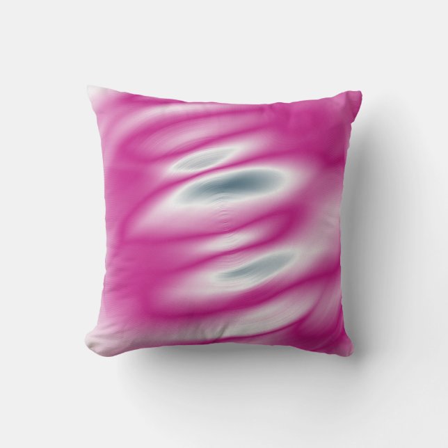 Abstrakte Kunst in Rosa Blende Kissen (Vorderseite)