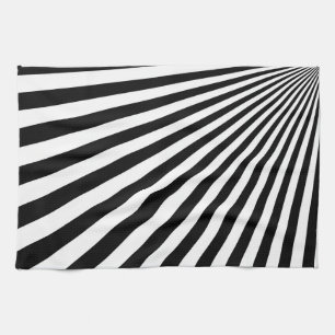 Abstrakte Kunst in Schwarz und Weiß Geschirrtuch
