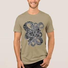 Abstrakte Kunst in Schwarz und Weiß Tri-Blend Shirt