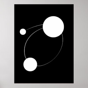 Abstrakte Kunst in vernetzten Kreisen MINIMALIST Poster