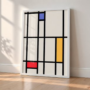 Abstrakte Kunst – Inspiriert von Mondrian (unrahme Poster