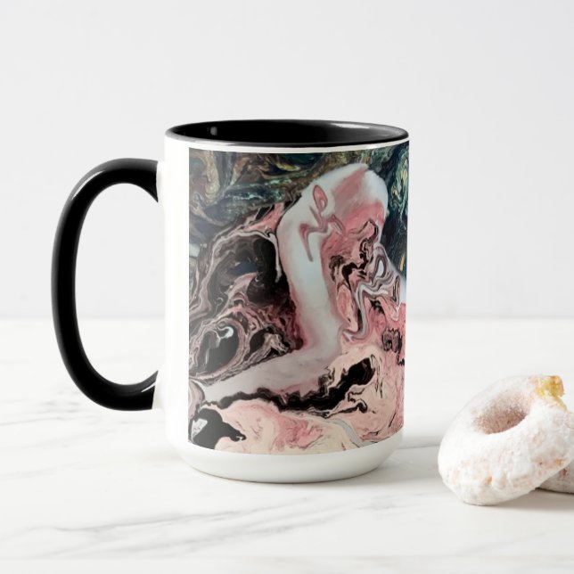 Abstrakte Kunst-Kaffee-Tasse Tasse (Mit Donut)