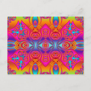 Abstrakte KUNST - Kaleidoskop 9 Postkarte
