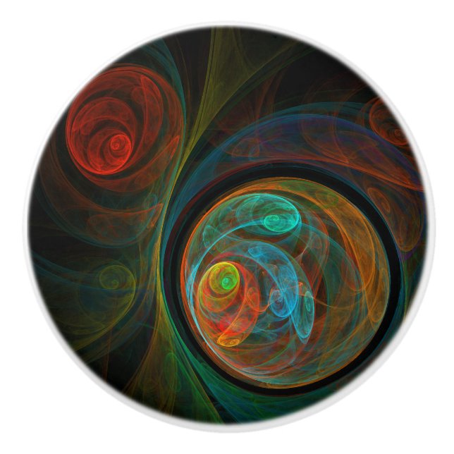 Abstrakte Kunst Keramikknauf (Vorderseite)