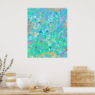 Abstrakte Kunst: Kleine Meerestiere  Poster