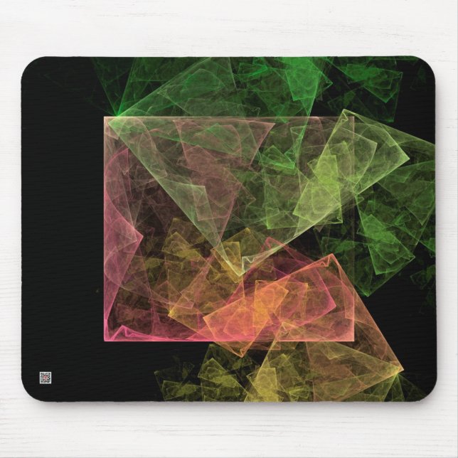 Abstrakte Kunst Kubischer Raum Mousepad (Vorne)