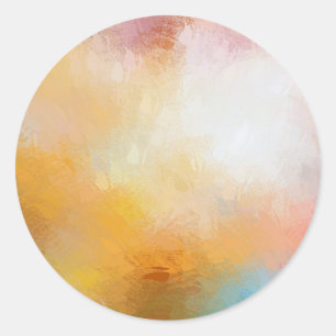 Abstrakte Kunst Leere Vorlage Farbige Rosa Rot Runder Aufkleber