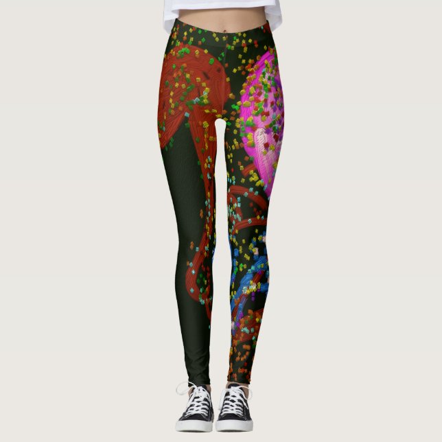 Abstrakte Kunst Leggings (Vorderseite)