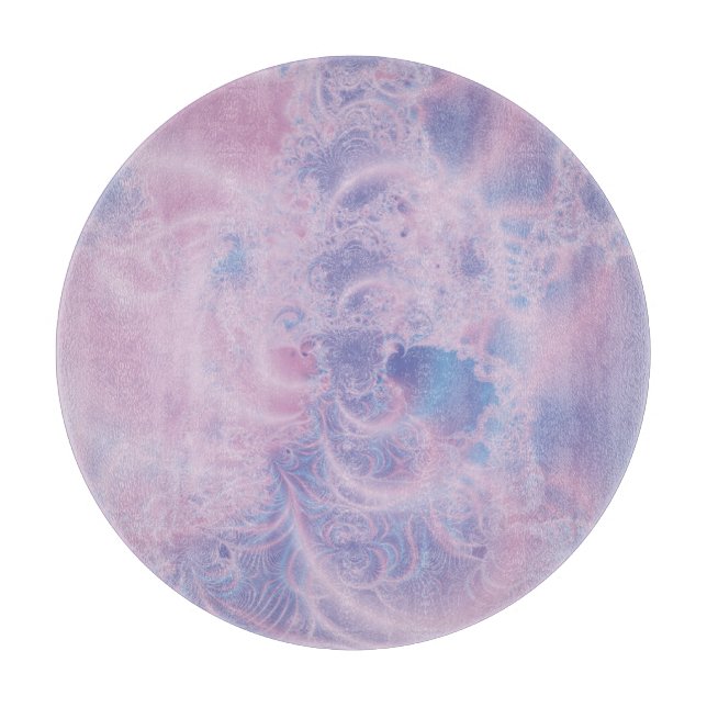 Abstrakte Kunst Leuchtendes Rosa Schneidebrett (Vorderseite)