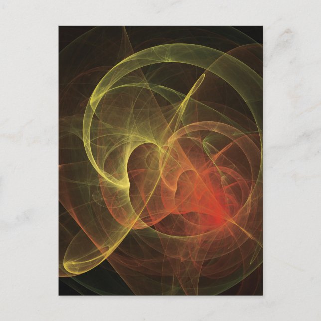 Abstrakte Kunst Magische Flamme Postkarte (Vorderseite)
