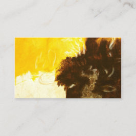 Abstrakte Kunst-Malerei-Tropfen-Spritzer gelbes Visitenkarte