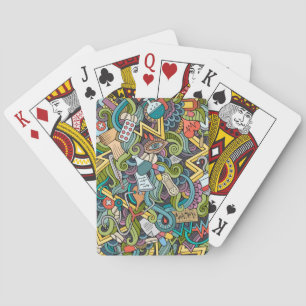 Abstrakte Kunst-medizinisches Ikonen-Muster Spielkarten