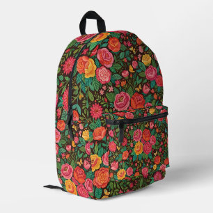 Abstrakte Kunst Mexikanische Rosen Schmetterlinge Bedruckter Rucksack