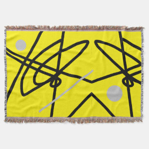 Abstrakte Kunst Minimalismus Grauer Punkt Gelbe De Decke