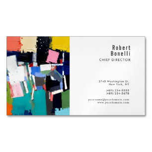 Abstrakte Kunst Minimalistisch Schlicht Modern Sta Magnetische Visitenkarte