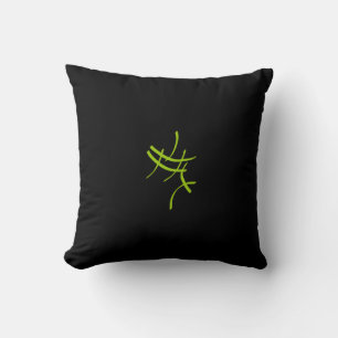 Abstrakte Kunst Minimalistische grüne schwarze Kis Kissen