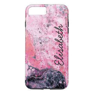 Abstrakte Kunst mit Acrylfarbe gießen   rosa Case-Mate iPhone Hülle