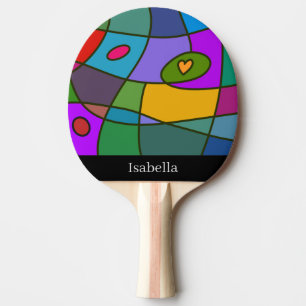 Abstrakte Kunst mit Liebe Tischtennis Schläger