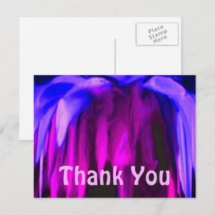Abstrakte Kunst mit lila Farben Dankeschön-Postkar Postkarte