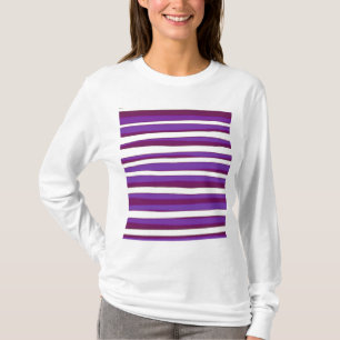 Abstrakte Kunst mit lila Streifen T-Shirt