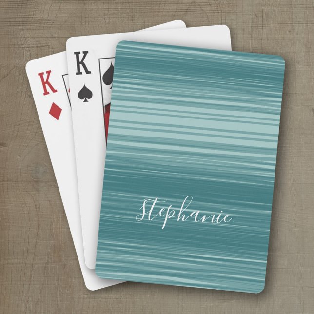 Abstrakte Kunst mit modernem Skriptnamen Spielkarten (Personalized playing cards)
