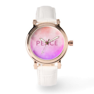 Abstrakte Kunst mit PEACE Armbanduhr
