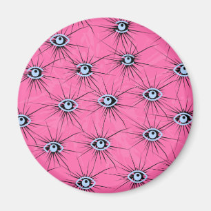 Abstrakte Kunst mit rosa Hintergrund auf Magnet