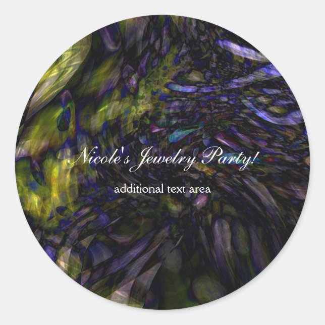 Abstrakte Kunst Moderne Farbgestaltung Splash Farb Runder Aufkleber (Vorderseite)