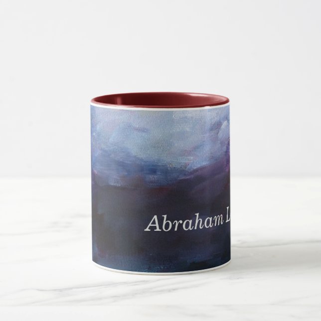 Abstrakte Kunst Moderne personalisierte Umarmung Tasse (Zentrum)