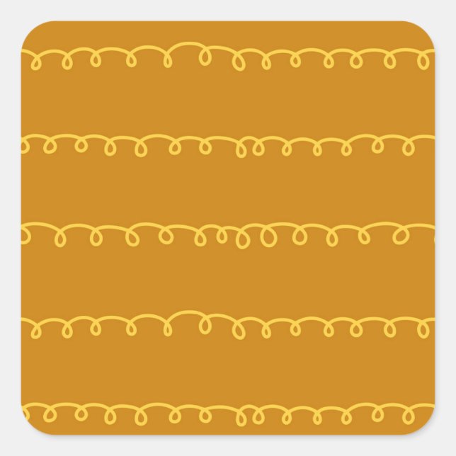 Abstrakte Kunst: Modernes Wrapping Design Quadratischer Aufkleber (Vorderseite)