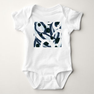 Abstrakte Kunst: Nahtlose Malerei-Illustration Baby Strampler