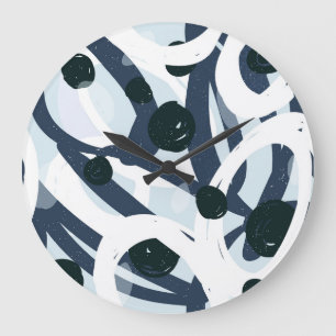 Abstrakte Kunst: Nahtlose Malerei-Illustration Große Wanduhr