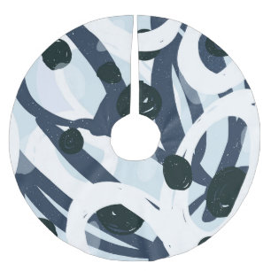 Abstrakte Kunst: Nahtlose Malerei-Illustration Polyester Weihnachtsbaumdecke