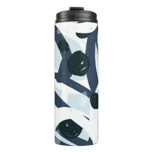 Abstrakte Kunst: Nahtlose Malerei-Illustration Thermosbecher