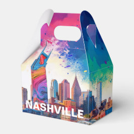Abstrakte Kunst Nashville Skyline Geschenkschachtel