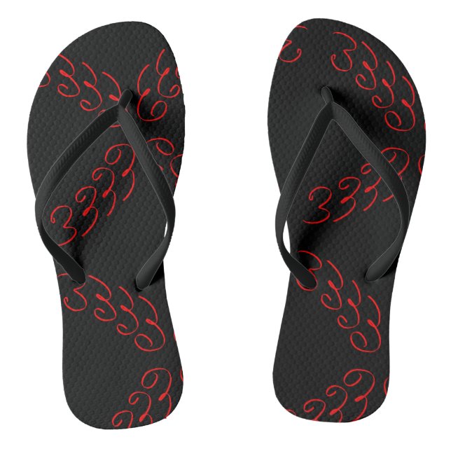 Abstrakte Kunst Nummer 3 Muster Flip Flops (Fußbett)