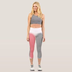 Abstrakte Kunst Pastell Rosa Graue Capri-Leggings Capri Leggings