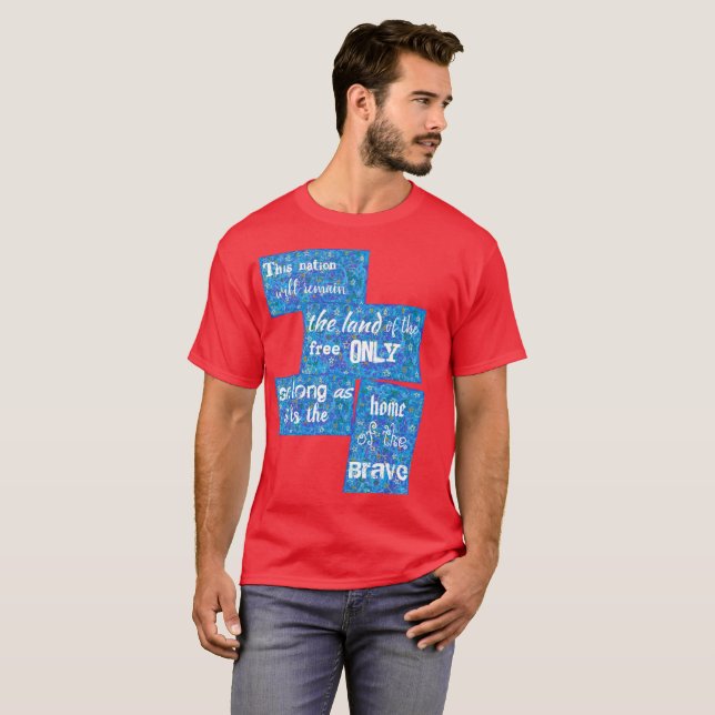 abstrakte Kunst patriotisches Land des freien Flic T-Shirt (Vorne ganz)